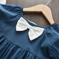 Ležerne ljetne traper haljina za djevojčice Dječje djece Dječje djevojke Djevojke sa čvrstom posteljinom