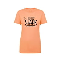 Shark Family Pamučna mješavina TEE Pink Bo - Baby Shark