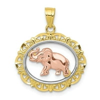 10K dvotonski zlatni šarl slona - 1. grama - mjere 22x širine