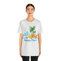 Plaža, plaža je moja majica srećne mesta, majica na plaži, ljetna majica