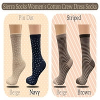Sierra čarape Ženske pamučne posade za čahure i prugaste casual haljine čarape)