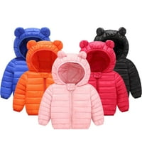 ESAIERR dječaci djevojke zimske kapute za djecu za dijete 9m-5y debeli topli medvjedi uši kaputinski