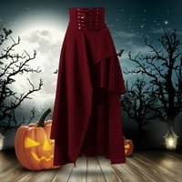 Suknje sa nazastokom Aaiayomet za žene Ženska gotička odjeća Vintage pamučne kocke za crne čipke, XX-LEGA