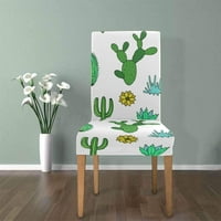 Smiješni kaktusi Botanički uzorak Stretch stolica Prekrivač zaštitnika za blagovaonicu Hotel Wedding Party Set od 1
