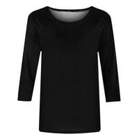 Aboser Womens Workout Tops Basic Solid Color Košulje Casual rukave Loose Fit Atletic Pulover CrewNeck