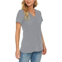Ženska majica Dugih rukava Jednostavne vrhove Majice pune boje Bluze Summer Meko košulje sa majicom