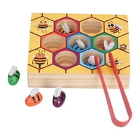 Drvena sortiranje zagonetki, boju sortiranje pčele utakmice pčele utakmice Bukva Fina motorička vještina igračka za obrazovno učenje za djecu stezaljske pčele