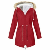 SPEMM zimske žene odjeća kišna jakna kaput vjetrootporne kapuljače guste pune boje za žene