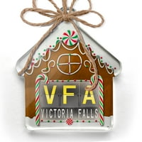 Ornament tiskani jedan nadni nadnički kod aerodroma VFA za Victoria Falls Božić Neonblond