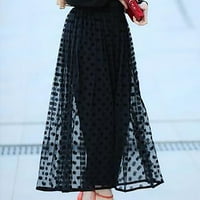 Chueow Women Proricne Ljetne haljine Elastična visoka struka dugačka suknja ženska ženska miše
