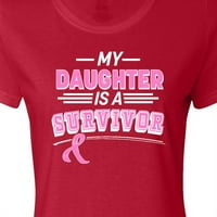 Inktastična moja kćerka je preživjela svijest o dojci za dojku ženska majica