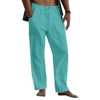 Wozhidaoke muške hlače muške casual čvrste pantalone hlače pune duljine labave pantne tastere džepne