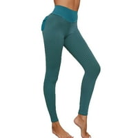 Puntoco žensko čišćenje joge hlače visoki struk trčanje kravate hlače za vježbanje nogavi joga hlače zelena