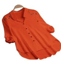 Fonwoon ženska bluza s dugim rukavima Casual V izrez OL uredske radne majice