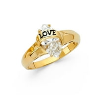 Jewels 14k žuti zlatni markizni kubični cirkonijski cz zaručni prsten veličine 9.5