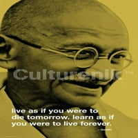 Gandhi - Citat uživo - žuti plakat