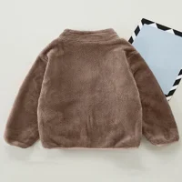 Unise dječji čvrsti patentni zatvarač Sherpa Fleece jakna za zimsku djecu odjeću