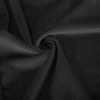 Dvije odijelo za žene Izlaze modni čvrsti V-izrez visoki struk casual dugih rukava + pant set crni m