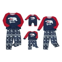 Amiliee Podudaranje porodice Božić Pidžama Set medvjeda za spavanje odjeće