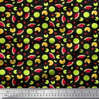 Soimoi pamučna voija tkanina limunska kriška, trešnja i lubenica plodovi ispisana zanatska tkanina od