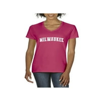 MMF - Ženska majica V-izrez kratki rukav, do žena Veličina 3XL - Wisconsin
