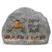 Skinite skok vjere sive žabe ukrasni vanjski vrtni kamen