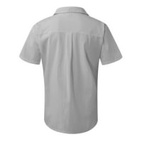 Muška majica muško ljetno casual top košulja Vez veznog ruba čvrsta majica kratki rukav top majica rever