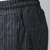 Hunpta Muška ležerna pruga dva džepna pantalona za bluzu na ovratniku sa zatvaračem