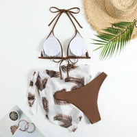 Ženske kupaće kostimi Bikini Normalni kupaći kostim Tropical Moda Ležerni Ležerni push up Ispis Visoki