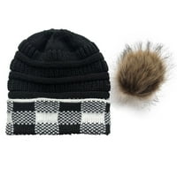 Loopsun kape za žene casual solid boju šešir za žene Ležerne prilike pečeni špicanje vanjskih plišanih kapa crochet pletene cap
