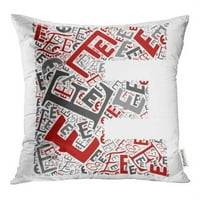 Konceptualno crveno sivo i crno razigrano smiješno obrazovanje napravljeno od kolekcije slova Grupa jastuk jastuk