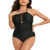 Avamo Žene Jedno kupaće kostimi kupaće kostim Halter Stretch kupaći odijelo dame bez rukava, lišće na