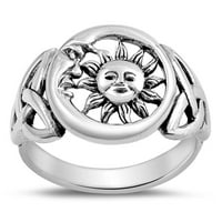 Sun Moon Universe Slatki prsten NOVO. Sterling Silver Celtic Kelting prstena