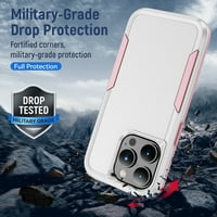 Mantto futrola za iPhone pro max, hibridni premium zaštita pad testiranog testiranog ruganog teške dualnog