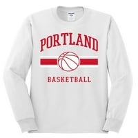 Wild Bobby Grad Portland Košarka Fantasy Fan Sports Muška majica s dugim rukavima, Bijela, XX-velika