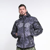 Muška jakna s vodootpornim od runa zimskog snježnog kaputa Camo odjeća Fleece Cargo Jakne kaput crna