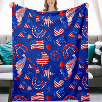Pokrivač, deke Kraljica Veličina, Dan nezavisnosti Flannel pokrivač, 4. jul Prekrivač, američka zastava