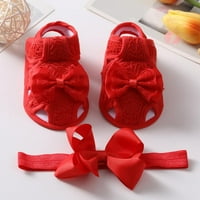 Sandale za dječje djevojke, mekani gumeni potplat protiv klizanja Ljetni mali stanovi Prvi šetači cipele