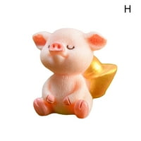 Slatka novca za novac sretna svinjska figurica Statua DIY minijaturni vrtni ormari