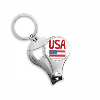 Amerika Nacionalna zastava Crveni uzorak Nail Nipper ključ za ključeve za ključeva