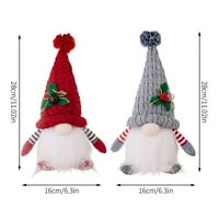 Naiyafly Božićni Gnomes Dekoracije osvijetli Božić Gnome Pliša za odmor Stol za kućna ladica Decor Santa Elf Dolls