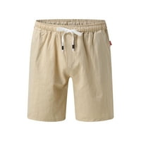 Wendunide Muške hlače Muškarci Ljeto SOLD Boja Sportski džepni pamučni i posteljina Ležerne hlače Khaki