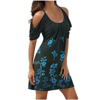 Sendresses za ženska ljetna majica haljina bez rukava hladna ramena tunika tunika plaža mini casual