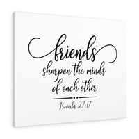 Zidovi pisma Prijatelji Prijateljstva 27: Biblijski stih platna Christian Wall Art Spremna za objesiti