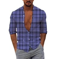 Muška modna bluza Top Tropic Style Print Hawaii Ljeto Okrenite košulju ogrlice Ležerne prilike dugih