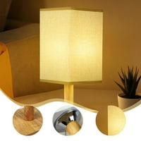 Stolna svjetiljka za spavaću sobu za spavaće sobe zatamnjena svjetiljka sa okrugle lanene tkanine za