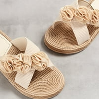 DRESSY sandale za žene za žene - plaža Bowknot nove casual sandale Bež veličine 9