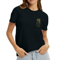 Y7K Odjeća Stolinska odjeća Ženska ljetna konzervelacija Majica Slatka grafička labava magistrala O-izrez