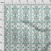 Onuone pamučni dres teal zelene tkanine azijski keramički cvjetni opskrbljivanje ispisa na šine široko šivanje tkanine