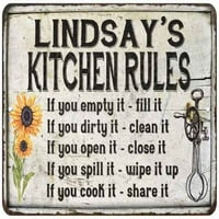 Lindsay's Kuhinjska pravila Chic potpise Vintage Decor Matte Finish Metal 112180032305